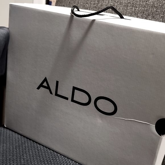 ALDO Adessi Over Knee Thigh High Block Heel Bow Tie Zip Black Suede Boots 8.5/39 - Picture 13 of 13